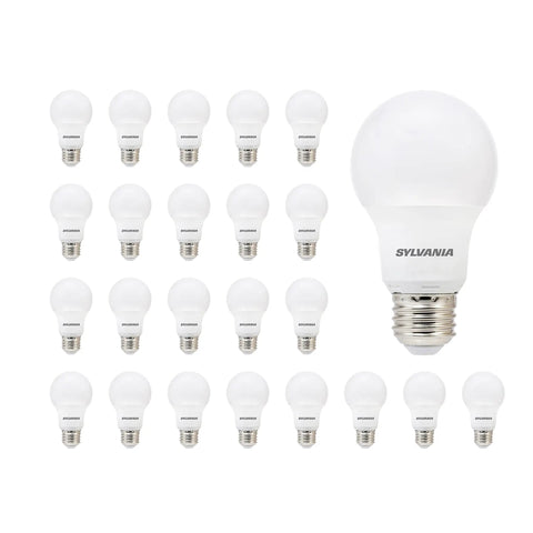 LED A19 Light Bulb 60W Equivalent 9W Energy Efficient 800 Lumens 90 CRI 2700K Soft White Non Dimmable CEC Compliant Pack Of 24