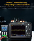 Adjustable Switching DC Bench Power Supply 0-80V 0-5A Regulated 120W With Computer Programming Enable Output Voltage And Current Curve Monitoring Function SPS8081 For Lab And Prototyping Use on bench with oscilloscope
