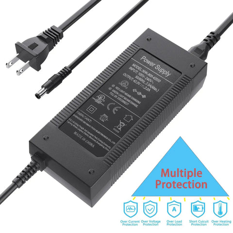 Universal 42V 2A Electric Scooter Charger With 7 In 1 Plugs For 36V Lithium Batteries Fast Charge Compatible With Razor Gotrax Jetson Voyage Ninebot Segway Swagtron Pocket Mod Sports Mod and More