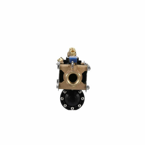 Front view of 1-375 1 Inch Reduced Pressure Principle Backflow Preventer With EZSwap Pressure Vessel And Flush Tool, nylon build.