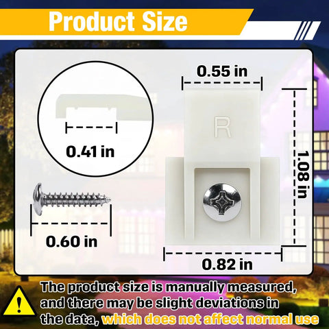 200 Piece Outdoor Cable Clip Kit With Mounting Brackets And Screws For Govee Permanent Outdoor Lights 2 Pro Replacement H705A Through H706C Durable Plastic Construction Keeps Cables Secured In Wind And Rain Easy To Install