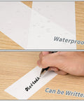 Bulk 22 Roll White Duct Tape 660 Yards 2 Inch Heavy Duty No Residue All Weather Tear by Hand, shown waterproof and writable.