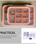 Stainless Steel Socket Grub Screws Kit With 240 Piece Assortment in plastic case with labeled compartments