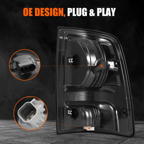 Rear view of Smoked Tail Lights with Two Halogen Bulbs for Dodge Ram 2009 2018 1500 2500 3500 and 2019 2024 Ram 1500 Classic