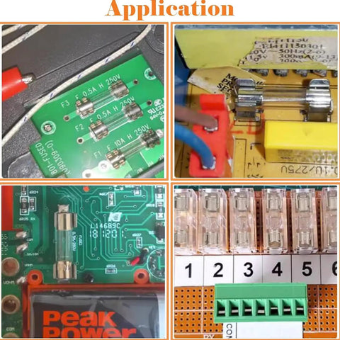 24 Value Glass Fuse Kit With 180 Pieces Fast Blow 250V Assortment for circuit board and electronics setup