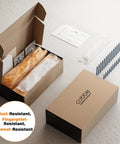 Champagne Bronze Cabinet Pulls 10 Pack 5 Inch Hole Centers 128mm Kitchen Cabinet Handles Drawer Pulls box with screws and instructions.