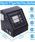 K Type Heat Press Control Box Replacement For 15x15 Inch Heat Press With Dual Temperature And Time Display 1400W Power
