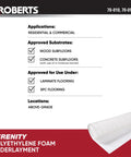 No Nonsense Foam Underlayment Roll Quiet Room Padding For Laminate And Engineered Wood Flooring Radiant Heat Ready showing approved substrates for use