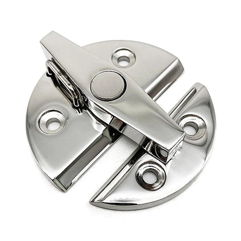 Marine Cabinet Door Latches 316 Stainless Steel Push Button Lock Hardware for Boats with Mirror Like Finish