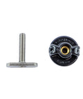 TracPak Quick Release Mounting Base for Track Mount Storage Boxes, Includes T Bolt and Surface Mount Hardware, front view