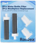 2In1 Water Bottle Filter And Mouthpiece Replacement Kit For All Filter Water Bottle Models Includes 2 Replacement Filters And 2 Bite Valves, Fits 32Oz Stainless Steel, 20Oz Plastic, 36Oz Plastic Bottles, Easy Swap On The Go packaging