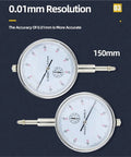 Pro Grade Dial Indicator Magnetic Holder And Bore Gauge Stand Base For Precision Measurement Tools, Magnetic Stand For 10mm Probes, Micrometer Mount, Indicator And Comparator Watch, Stand B Compatible. 150mm 0.01mm dial indicator