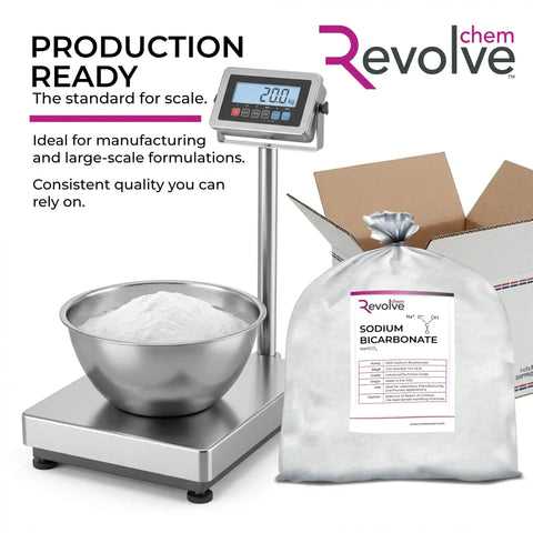 Go To Bulk 50 Lb Bag Of Lab Grade Baking Soda For Scientific Use, High Purity For pH Adjustment, Buffering, Solution Prep, Lab Workflows And Industrial Production Needs on scale