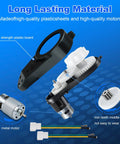 Exploded view of 24V High Speed RS555 Gearbox for Kids Ride On Cars Upgrade Motor Drive with components labeled