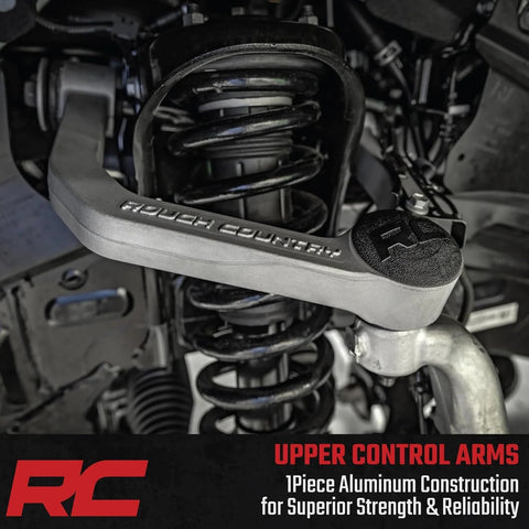 Forged Upper Control Arms For 2009 2020 Ford F150 4WD With Beefed Up POM Ball Joints And Fully Greasable Bushings, Model 51036