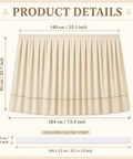 Peel And Stick Under Sink Skirt Cover In Crisp White Pleated Cotton, size 140cm x 83cm with included Velcro strip for easy setup.
