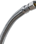 Ice Maker Water Line 10 Feet With PVC Core And Premium Braided Stainless Steel Fittings For Secure One Quarter Inch Compression Connections Pro Grade Puncture Resistant Appliance Supply Hose