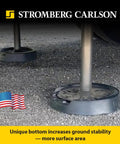 RV jack resting on Heavy Duty RV Leveling Jack Pads Set For Campers Non Slip Round Foot Rubber Blocks 9 Inch EPDM on gravel