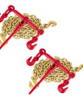 Heavy Duty Grade 70 Chain Transport Kit With 5/16 To 3/8 Inch Chains And Binders, 10 Ft Lengths, Ideal For Hauling Loads On Trucks