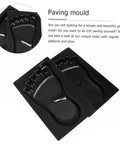 2 Pcs Reusable Paving Molds For Sidewalks And Garden Paths, Diy Cement Brick Tool Set For Backyard Patios, showing footprint shapes