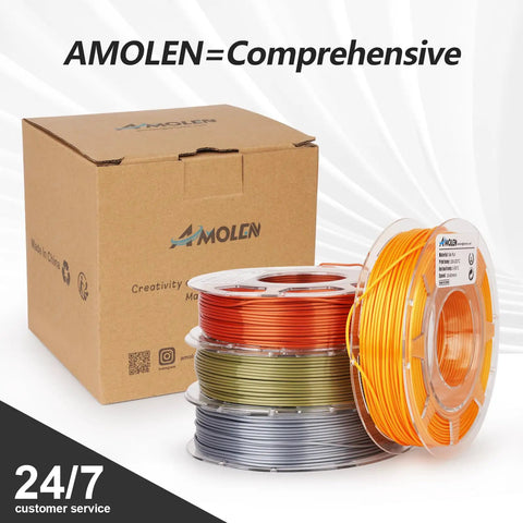 Top Shelf Silk PLA 3D Printer Filament 1.75mm Four Spool Bundle With Metallic Gold Silver Bronze And Red Copper Shades Delivers A Dead Simple Setup And A Totally Slick Finish For Crafts
