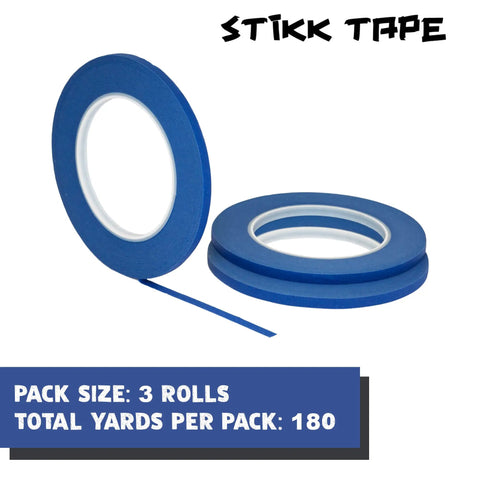 Three Pack Blue Painter Tape One Quarter Inch By Sixty Yards For Clean Edges Trim Ceilings Residue Free Removal Masking Tape