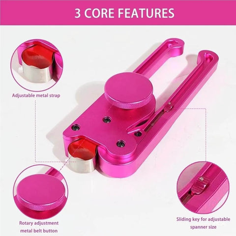 Pro Grade Hydraulic Seal Installation Tool Kit Version 5.0 with adjustable metal strap and spanner size features.