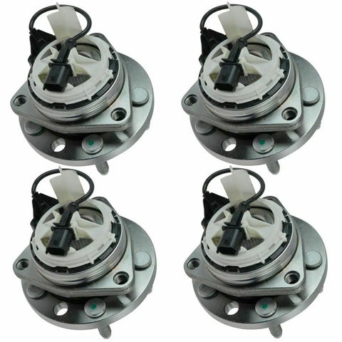 Four Piece Wheel Hub And Bearing Kit Assembly for Front and Rear Left and Right Wheels with Beefed Up Ball Bearings Easy Install