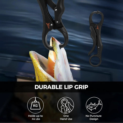 Close-up of durable lip gripper from Everyday Essential Sling Tackle Bag And Tool Set With Fishing Scale Waterproof 3500 Tackle Box