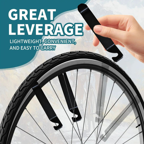 Six Piece Portable Bike Repair Stand Kit For Bicycles And E Bikes On The Go with pry bar on bike tire