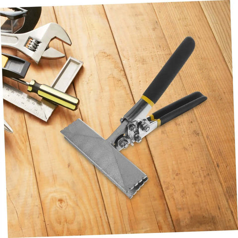 Duckbill Pliers Metal Bender Tool For Seam And Flattening With Ergonomic Handle on a wooden surface with tools