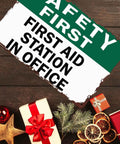 First Aid Station Aluminum Sign 8x12 Inches Dope Wall Decor For Office Warehouse Factory Garage Hospital School And Workshop Durable Rustproof Aluminum Construction Weather Resistant with holiday decor