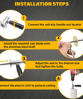 Installation steps for 7 Inch Inside PVC Pipe Cutter With Adjustable Depth From 0 To 7 Inches, Handle And Locking Ring