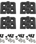 4 Sets Zinc Alloy Hinges For 2020 Aluminum Extrusion Black 6mm Profile Slot With Sandblasted Finish Includes T Nuts And Hex Screws Heavy Duty Rust Resistant