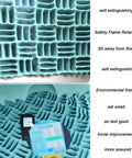 Top Shelf Self Adhesive Acoustic Foam Wall Panels For Home Recording Studios And Weight Training Spaces High Density Sound Deadening Tiles To Quiet The Space Peel And Stick Application For Easy DIY Installation, blue flame retardant foam close-up.