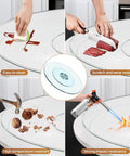 Tempered Glass Lazy Susan Turntable 24 Inch Large Round Rotating Serving Tray for Home Kitchen with scratch and impact resistance