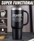 40oz Stainless Steel Tumbler With Handle Lid And Straw Black Dope Engineer Gift For Men And Women Double Wall Insulation Keeps Drinks Hot Or Cold