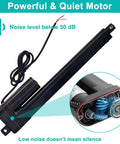 JQDML 24V 6-in stroke linear actuator with mounting bracket; heavy-duty IP65 waterproof, 660 lb, 0.2 in/s
