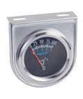 Oil pressure gauge kit with chrome bezel, black dial, blue kg/cm^2 markings, red needle
