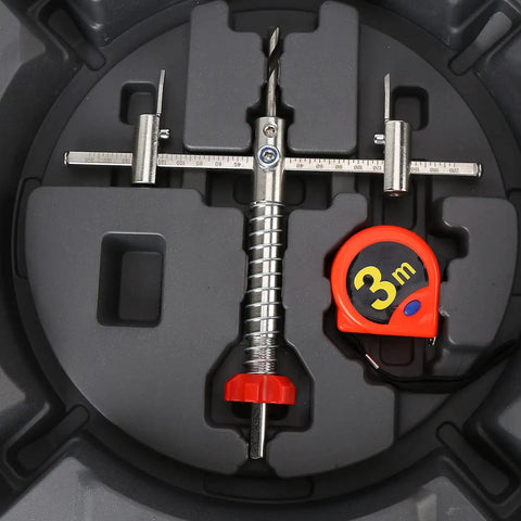 Top Notch Adjustable Hole Saw Cutter Set From 40Mm To 200Mm Abs Cover Included For Cutting Plywood And Cement Board DIY Home Projects, 3m