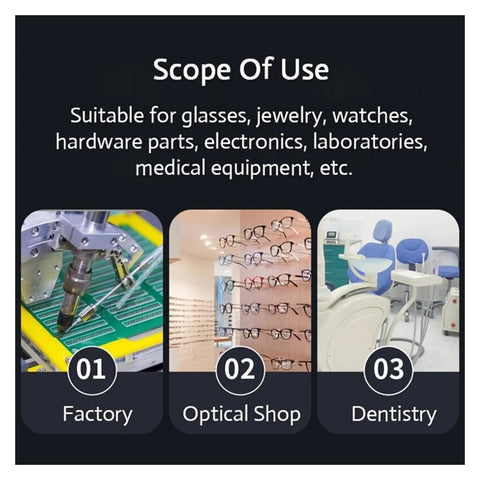 Massive 30 50 Watt Digital Ultrasonic Cleaner Bath For Jewelry And Glasses in factory, optical shop, and dental settings.