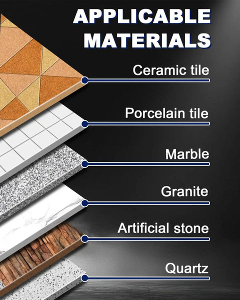 Tile Hole Saw Kit With Vacuum Brazed Diamond Bits, 12 Piece Set For Porcelain, Ceramic, Granite, Marble And Quartz materials