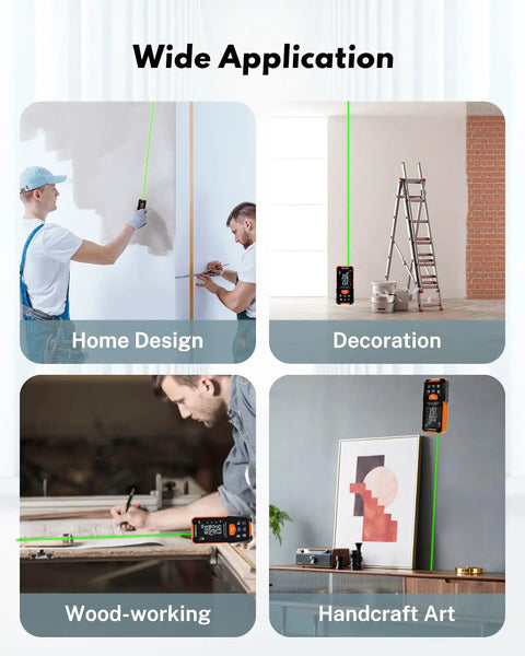 Hella Precise Green Laser Measure With 328 Foot Range And Integrated Electronic Level That Hits Distance Markings Dead On Every Time For Fast Reliable Construction And Diy Projects