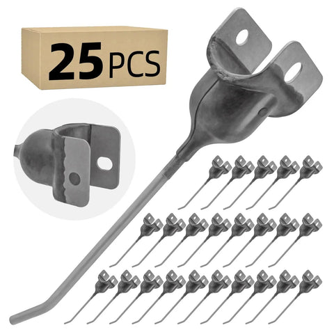 Universal Hay Rake Teeth Replacement Tines 25 Pack Rubber Mounted for Easy Hay Handling Tedder and Baler Teeth, heavy duty