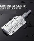 Magnetic Cabinet Latches For Touch Open Cabinets, aluminum alloy latch with water droplets showcasing durability on black surface.