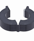 8 Piece 80mm Excavator Bucket Pin Shim Kit For Skid Steer Attachments, 5mm Thick Polymer Washers That Tighten Loose Dipper Arm And Bucket Joints, Built Tough For High Impact Digging. Black 80mm polymer washer stack for excavator bucket pins