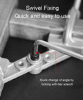 Double Handle Pipe Clamp Aluminum Die Cast Quick Release Right Angle Corner Clamp with hex wrench for adjustment