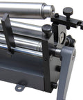 Close-up of 12.6 Inch Slip Roll Machine For Sheet Metal Forming Up To 22 Gauge 0.03 Inch Thick Built Tough With 320 Mm Width Removable Roller Manual Control Bending Tool SJ 320.
