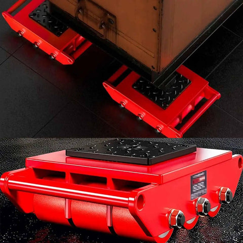Heavy Duty Machinery Moving Skates With 360 Degree Swivel Casters For 8 To 18 Ton Industrial Equipment Dolly under cargo