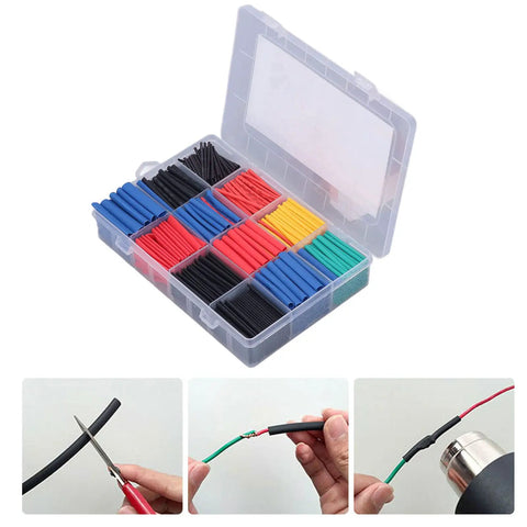 Snag This Sick 800 Piece Heat Shrink Tubing Kit For Electrical Wiring Insulation Diy Repairs And Wire Bundling Color Coding With Sizes 1Mm To 13Mm Diameter in storage case